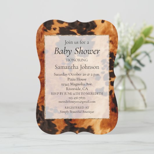 Invitation Vachette Brown occidentale (Debout devant)