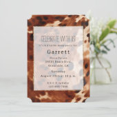 Invitation Vachette de cow-boy à la crème Brown occidentale (Debout devant)