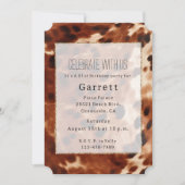 Invitation Vachette de cow-boy à la crème Brown occidentale (Devant)