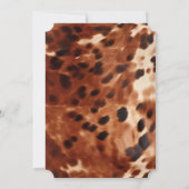 Invitation Vachette de cow-boy à la crème Brown occidentale (Dos)