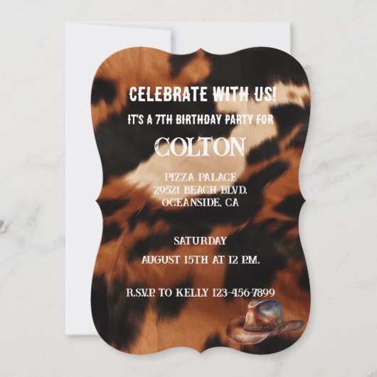 Invitation Vachette de l'Ouest Brown et noir (Devant)