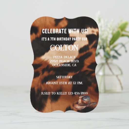 Invitation Vachette de l'Ouest Brown et noir (Debout devant)