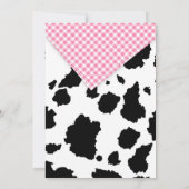 Invitation Vachette d'élevage En vichy Country Girl Anniversa (Dos)