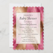 Invitation Vachette dorée rose de l'Ouest (Devant)