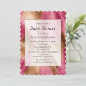 Invitation Vachette dorée rose de l'Ouest (Debout devant)