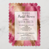 Invitation Vachette dorée rose de l'Ouest (Devant / Derrière)