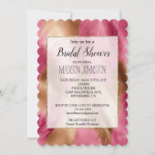 Invitation Vachette dorée rose de l'Ouest (Devant)