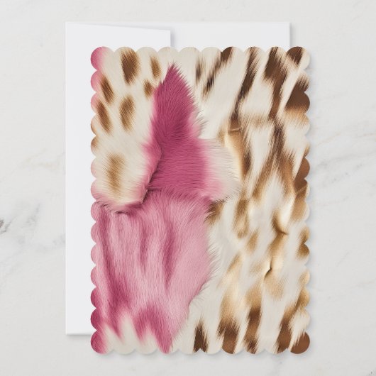 Invitation Vachette dorée rose de l'Ouest (Dos)