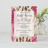 Invitation Vachette dorée rose de l'Ouest (Debout devant)