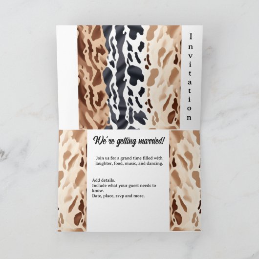 Invitation Vachette mariage agricole Imprimer 6 (Intérieur)