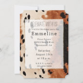 Invitation Vachette noire à crème Brown occidentale (Devant)