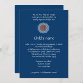 Invitation Vaftisi bleu (Devant / Derrière)