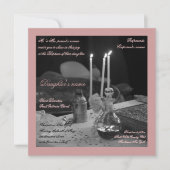 Invitation Vaftisi rose (Devant)