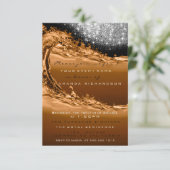 Invitation Vague Brown moderne Abstrait Surprise Anniversaire (Debout devant)