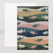 INVITATION VAGUE REQUIN VINTAGE (Devant / Derrière)