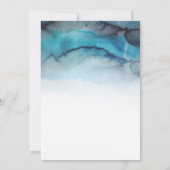 Invitation Vagues Abstraites de la Plage Côtière à l'Aquarell (Dos)