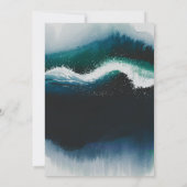 Invitation Vagues côtières Marine Plage Océan Mariage élégant (Dos)