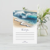 Invitation Vagues de l'océan en crash sur la plage côtière Me (Debout devant)