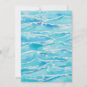 Invitation Vagues de plage à l'aquarelle Côte Péninsule Fête  (Dos)