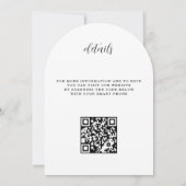 Invitation Vagues de plage avec mariage à code QR (Dos)