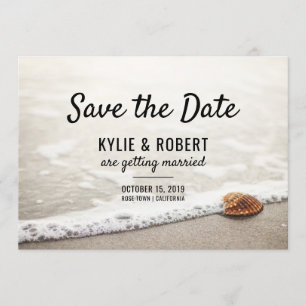 Invitation Vagues de plage Mariage Enregistrer la date