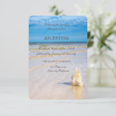 Invitation Vagues de plage Réception coquillages (Debout devant)