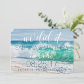 Invitation Vagues déferlantes Océan Nous l'avons fait Mariage (Debout devant)