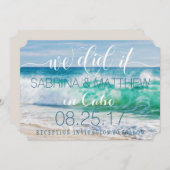 Invitation Vagues déferlantes Océan Nous l'avons fait Mariage (Devant / Derrière)