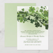 Invitation Vagues d'Invitation de Trèfle (Devant / Derrière)