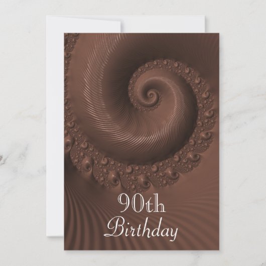 Invitation Vagues et spirales de chocolat 90e anniversaire (Devant)