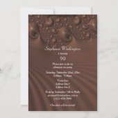 Invitation Vagues et spirales de chocolat 90e anniversaire (Dos)