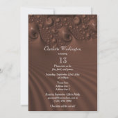 Invitation Vagues et spirales de chocolat pour 13 ans (Dos)