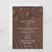 Invitation Vagues et spirales de chocolat pour 18 ans (Dos)
