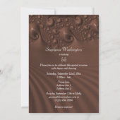 Invitation Vagues et spirales de chocolat pour un 55e anniver (Dos)