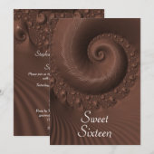 Invitation Vagues et Tourbillons de Chocolat Douze Ans (Devant / Derrière)