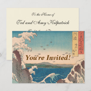 Invitation Vagues japonaises Naruto Tourbillon Océan Artwork