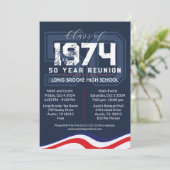 Invitation Vagues patriotiques 50 ans Réunion de classe secon (Debout devant)