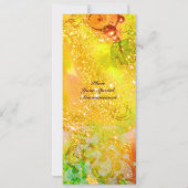 Invitation Vagues , rouge vif vert brun rose or étincelles (Dos)