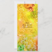 Invitation Vagues , rouge vif vert marron rose paillettes dor (Dos)