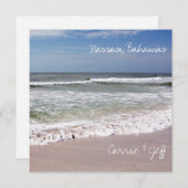 Invitation Vagues se brisant sur la plage sablonneuse (Devant / Derrière)