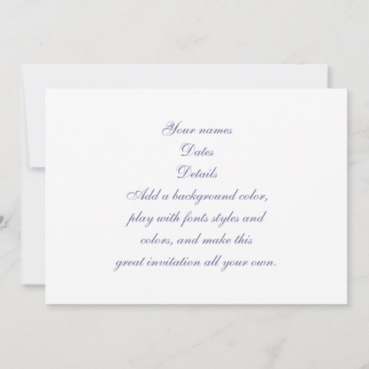 Invitation Vagues Se Brisant sur la Plage Sablonneuse (Dos)