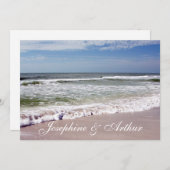Invitation Vagues Se Brisant sur la Plage Sablonneuse (Devant / Derrière)