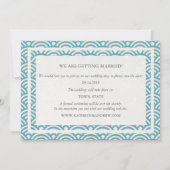 Invitation Vagues Seigaiha japonaises Enregistrer la date Pho (Dos)