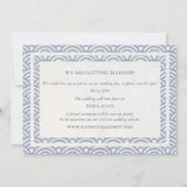 Invitation Vagues Seigaiha japonaises Enregistrer la date pla (Dos)