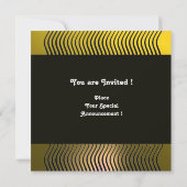 Invitation VAGUES STYLÉES MONOGRAMME, topaze jaune (Dos)