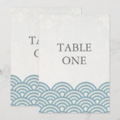 Invitation Vagues stylisées de Seigha japonais Grand numéro d (Devant / Derrière)