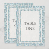 Invitation Vagues stylisées de Seigha japonais Grand numéro d (Devant / Derrière)