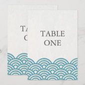 Invitation Vagues stylisées de Seigha japonais Grand numéro d (Devant / Derrière)