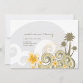 Invitation Vagues tropicales Hibiscus jaune Destination Maria (Dos)