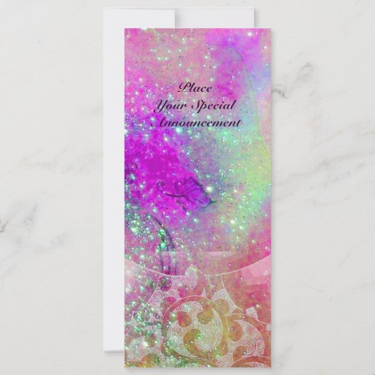 INVITATION VAGUES VIOLETTE ROSE SARCELLE BLEUE ABSTRAITES EN (Dos)